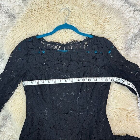 Eliza J Black Sheath Dress with 3/4 Sleeves and Scoop Neck - Picture 8 of 10